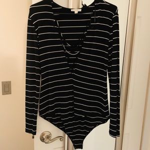 Cotton candy LA striped bodysuit